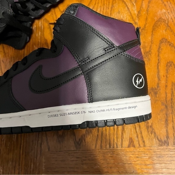 NEW Nike Fragment x Dunk High Beijing in Purple Black Men's 8 or Women's 9.5 - Picture 7 of 13